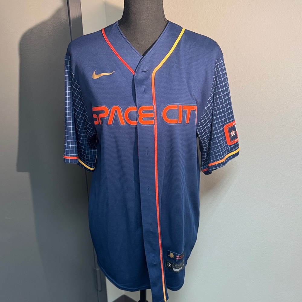 Nike Blue and Orange Space City Jersey